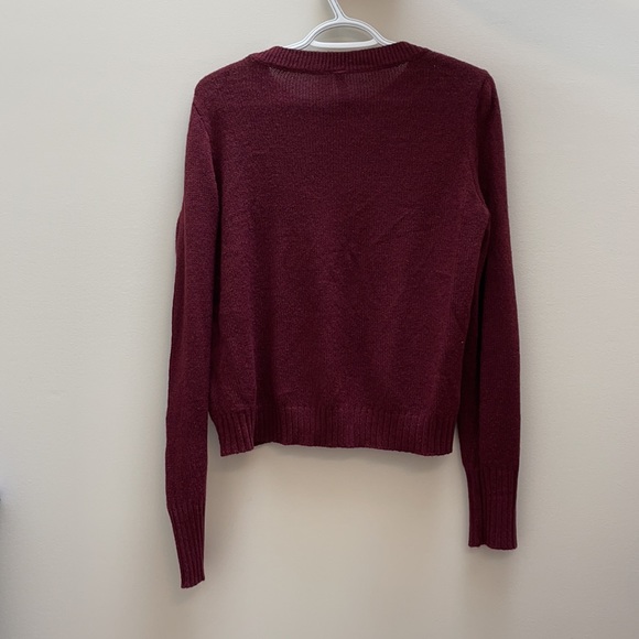 Deep red fuzzy sweater from H&M in a size small. - Picture 2 of 2